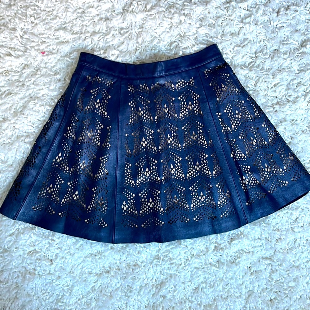 Parker leather skirt